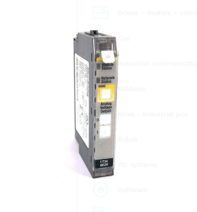 Rockwell 1734-OE2V POINT I/O 2-Channel Analog Voltage Output Module featuring 2 single-ended outputs, 0-10V, ±10V signal range