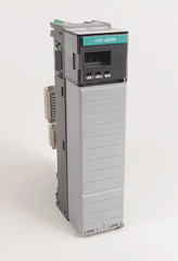 Rockwell Allen-Bradley 1747-AENTR SLC 500 EtherNet/IP Communication Adapter with dual RJ-45 ports, gray housing.