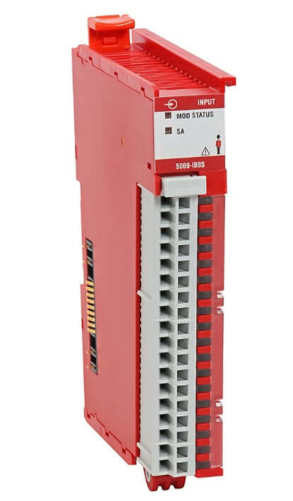 Rockwell 5069-IB8S Compact 5000 18…32V DC 8-point, safety sinking input module for industrial quality applications.