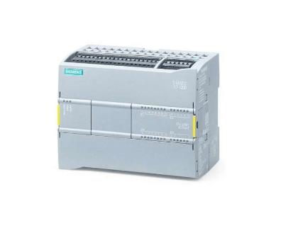 Siemens 6ES7215-1AF40-0XB0 SIMATIC S7-1200F compact CPU with 2 PROFINET ports and onboard I/O features.