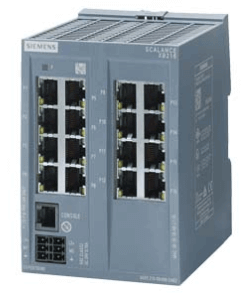Siemens 6GK5216-0BA00-2TB2 SCALANCE XB216 managed Layer 2 IE switch with 16X RJ45 ports and diagnostics LED