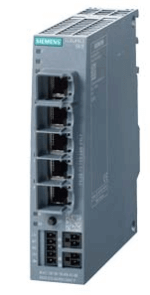 Siemens 6GK5615-0AA00-2AA2 SCALANCE S615 LAN router with 5-port switch, VPN, firewall, and digital input/output for industrial networks protection.