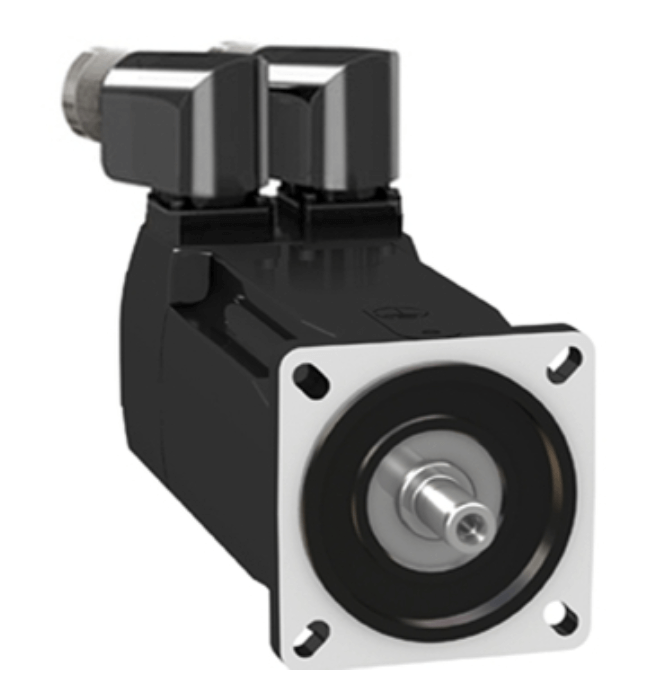 Schneider BMH0701P11A2A servo motor, Lexium 32, 1.2Nm, 8000rpm, IP54, with keyed shaft and 128bit encoder.