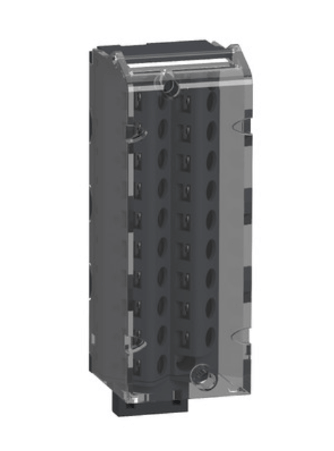 Schneider BMXFTB2010 terminal block, Modicon X80, 20-pin screw clamp, removable design for flexible connections.