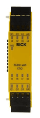 SICK FX3-XTIO84002 safety I/O module for AGVs and AMRs Safe EFI-pro System Flexi Soft yellow component with black connectors