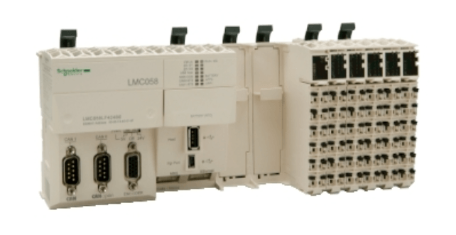 Schneider Modicon LMC058LF424 compact base - 42 + 4 I/O - 24 V DC supply - 2 slots for PCI in industrial automation.