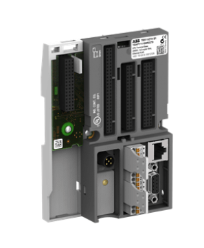 ABB TB511-ETH terminal base with Ethernet interface and RS232/RS485 serial interfaces for AC500 V2 communication module.