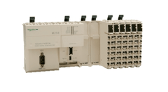 Schneider Modicon TM258LF42DT4L logic controller, Modicon M258, compact base, 42 + 4 IO, 24V DC, CANopen