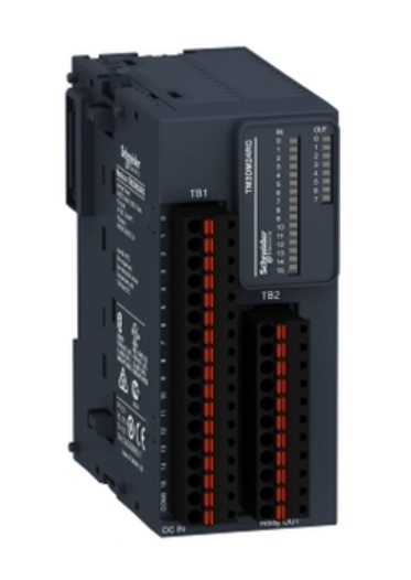 Schneider TM3DM24RG Discrete I/O module, Modicon TM3, 24 IO (16 inputs, 8 relay outputs, spring) 24 VDC
