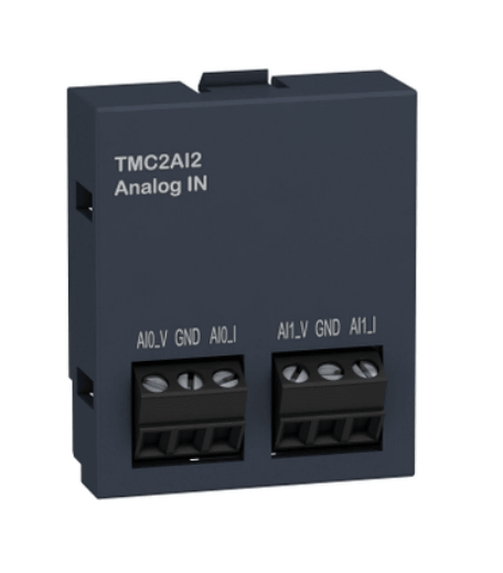 Schneider TMC2AI2 Analogue input cartridge, Modicon M221, 2 analog inputs, I/O extension, Top Quality, Original Brand