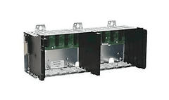 Rockwell ControlLogix Chassis with technical data visible, ideal for automation systems and control panel integration.