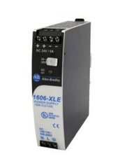 Rockwell 1606-XLE240E Power Supply, 24V 10A Single Phase Input with energizing switch and power specifications.