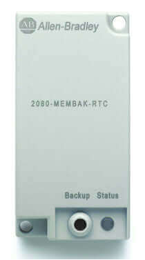 Rockwell 2080-MEMBAK-RTC Micro800 Memory Module with RTC for project data backup and high accuracy real-time clock.