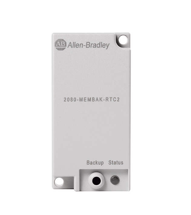 Rockwell 2080-MEMBAK-RTC2 Micro800 Series plug-in module for data backup and real-time clock.