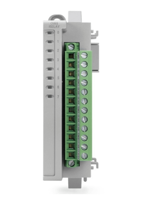 Rockwell 2085-OW8 Micro800 8-Point AC/DC Relay Output Expansion Module front view