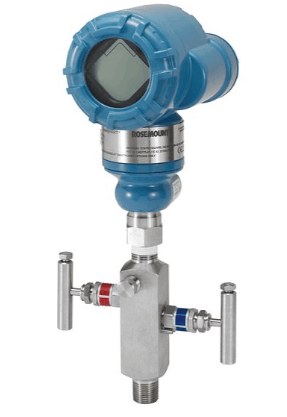 Emerson Rosemount 3051TG Inline Gage Pressure Transmitter with 306 Integral 2-Valve Manifold for pressure measurement