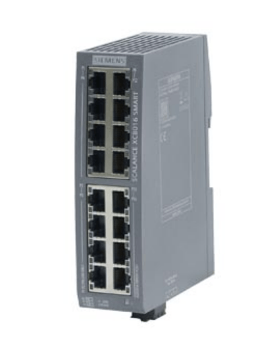 Siemens - 6GK5016-0BA00-1AL1 SCALANCE XCB016 Industrial Ethernet switch for 10/100 Mbps, 16 RJ45 ports, IP30 enclosure.