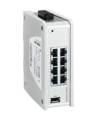 Schneider TCSESPU083FN0 network switch, Modicon Networking, premium unmanaged, 8 ports for copper.