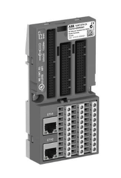 ABB TU508-ETH Ethernet terminal unit with spring terminals for 24 V DC connections. Ideal for industrial automation applications.